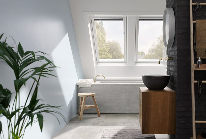 VELUX Dachfenster in Badezimmer